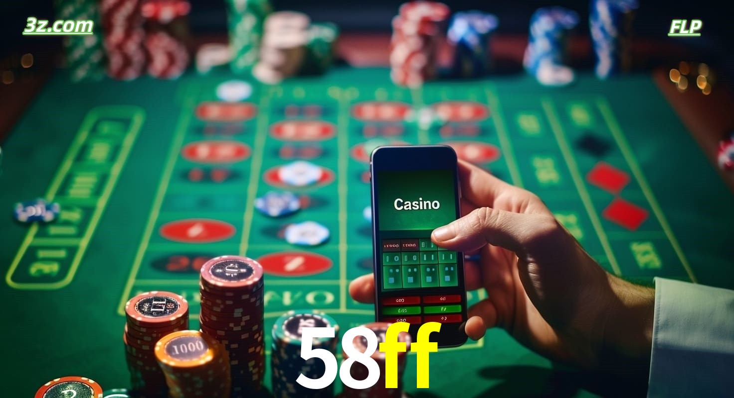 Cassino online móvel 58ff com apostas em roleta e fichas de pôquer