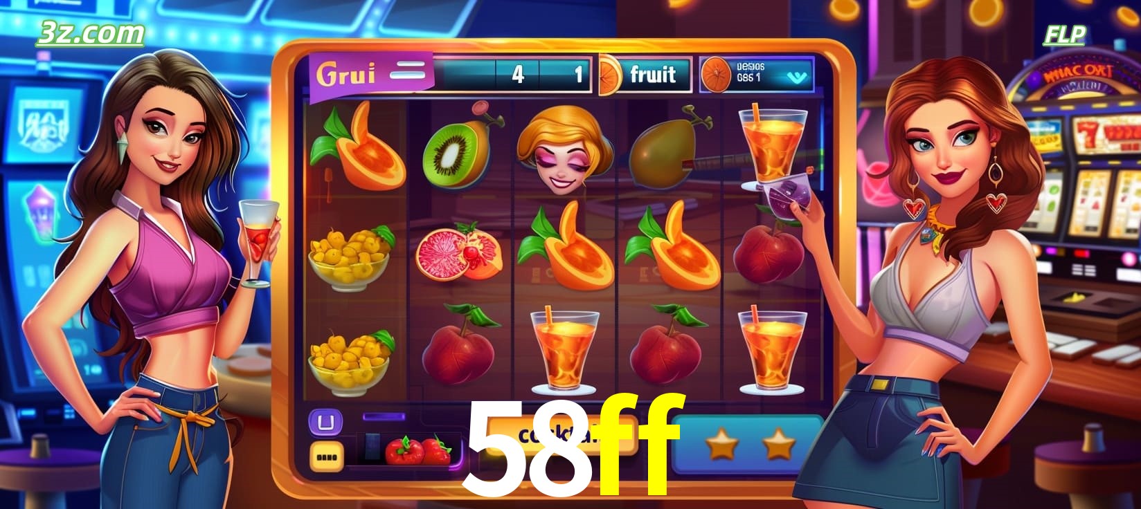 58ff cassino online com caça-níqueis de frutas e coquetéis coloridos