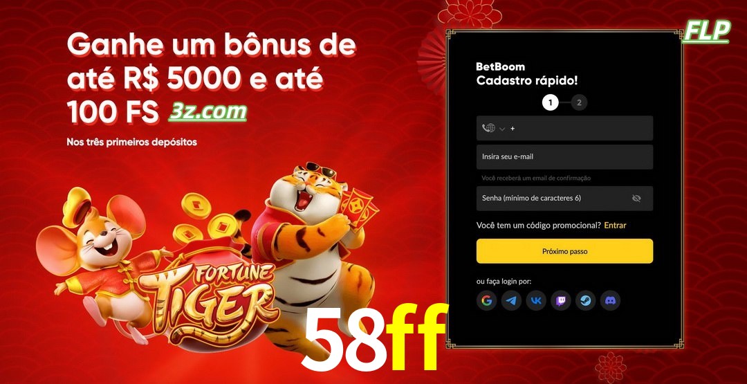 58ff cassino Brasil bônus de boas-vindas até R$5000 e 100 free spins