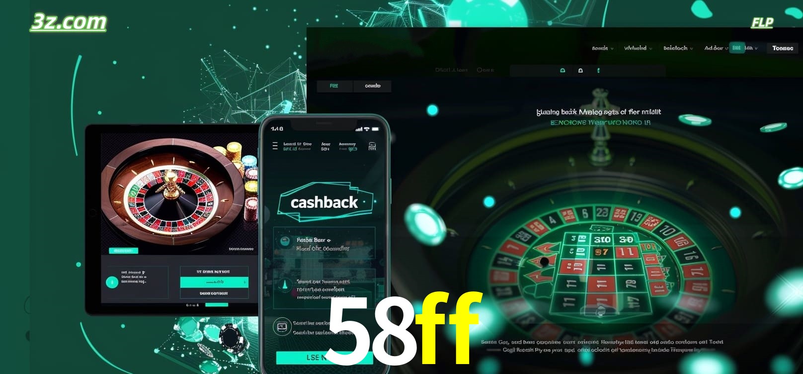 Jogue roleta em dispositivos móveis e desktop com 58ff